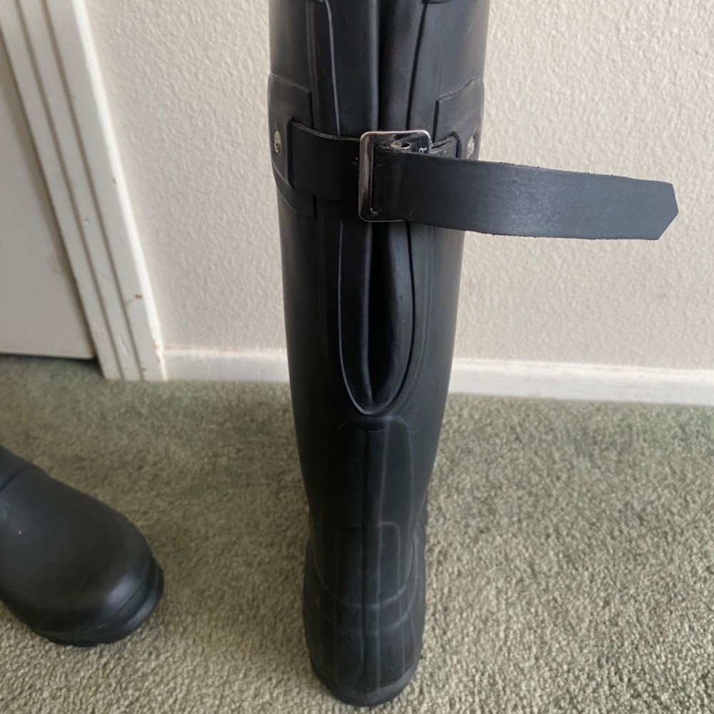 Hunter Wellies black womens 6 adjustable - Picture 3 of 3